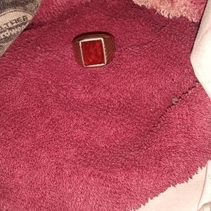 Vintage Men's Mason ring from 1970s 14 k gold